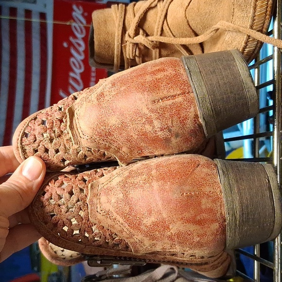 Circle G by Corral Ladies Red Cutout Shortie Boot Cowboy Festival Size 7M - Picture 5 of 7